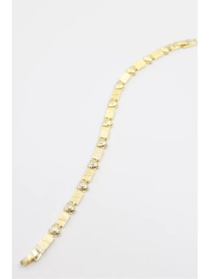 Taşlı Vip Bileklik - Altın