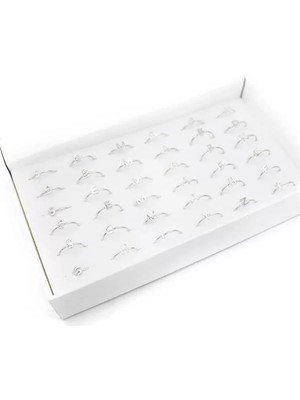 36'lı Harf Yüzük - Gümüş