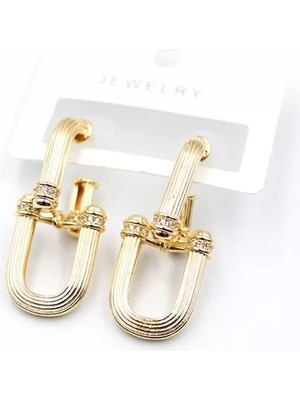 Tf Zincir Küpe - Altın