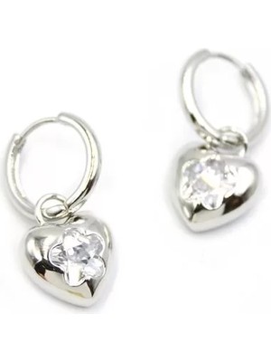 Kalp Küpe - Gümüş