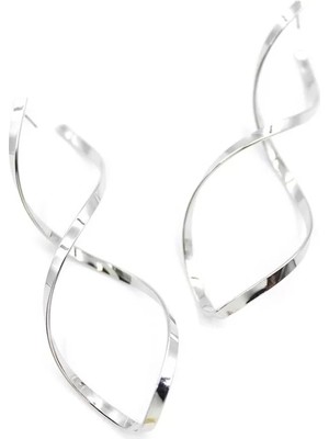 Dalgalı Küpe - Gümüş