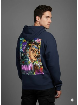 Lenithra Salvador Dali Sırt Baskılı Unisex Oversize Hoodie