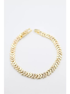 Taşlı Bileklik - Altın