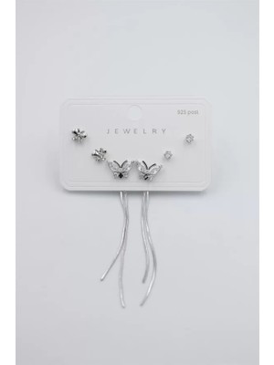 Çoklu Set Küpe - Gümüş