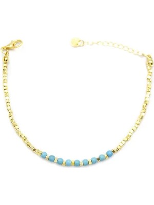 Küp Boncuk Bileklik - Altın