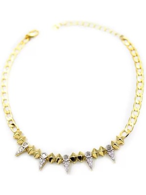 Taşlı Vip Halhal - Altın