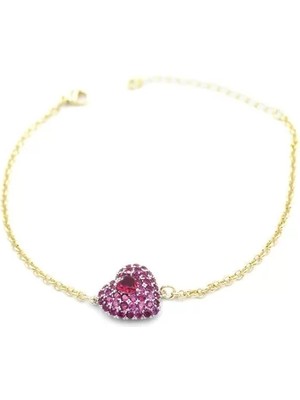 Kalp Bileklik - Pembe