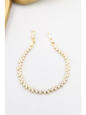 Taşlı Xuping Vip Bileklik - Altın