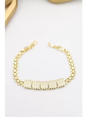 Taşlı Xuping Bileklik - Altın