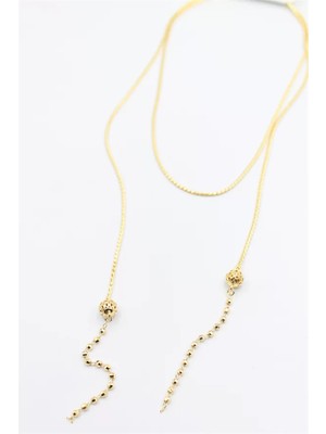 Zincir Sallantılı Kolye - Altın