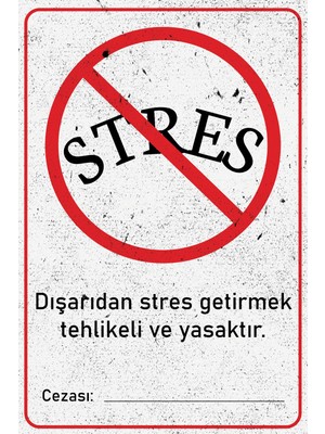 tp Retro Vintage 5 mm Ahşap Üzerine Stres Temalı Poster Tablo 20X30 cm