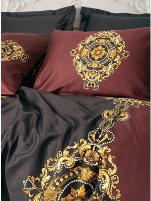 Colezium Ce Saten Çift Kişilik Nev Takımı Ebren Antrasit