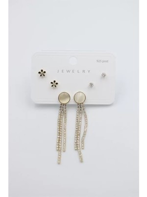 Çoklu Set Küpe - Altın