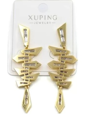 Taşlı Küpe - Altın