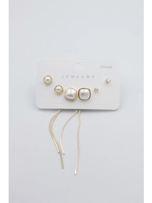 Çoklu Set Küpe - Altın