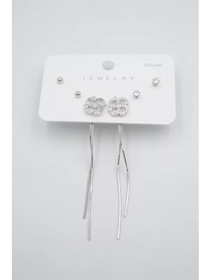 Çoklu Set Küpe - Gümüş