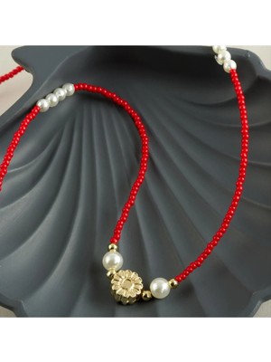 DS LLC Inci Kum Boncuk Kolye DLLSRSBJ34