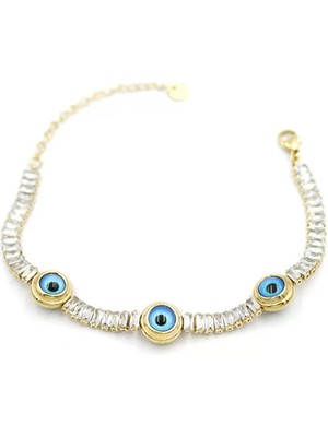 Nazar Su Yolu Bileklik - Altın