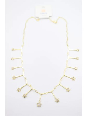 Yıldız Sallantılı Kolye - Altın