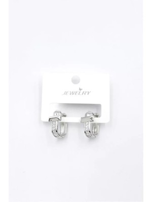 Taşlı Küpe - Gümüş