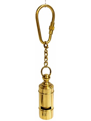 Pazarcan Geleneksel Pirinç Düdük Tasarım Anahtarlık