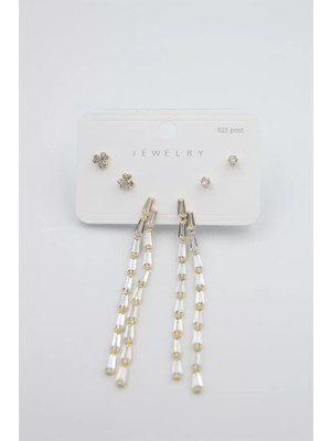 Çoklu Set Küpe - Altın