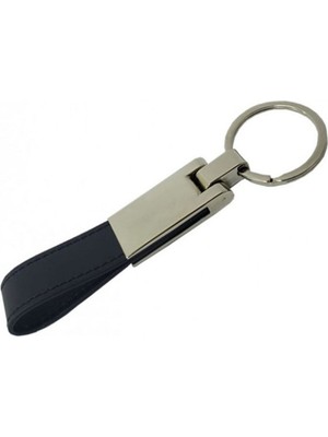 Ethab Ticaret Siyah Deri Metal Anahtarlık