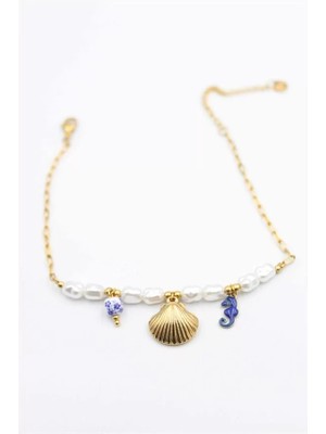 Deniz Kabuğu Halhal - Altın