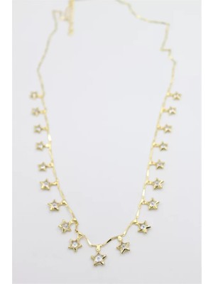 Yıldız Sallantılı Kolye - Altın