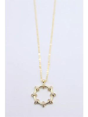 Taşlı Kolye - Altın