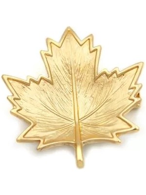 Çınar Yaprağı Broş - Altın