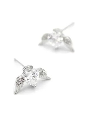 Gümüş Iğneli Kalp Küpe - Gümüş