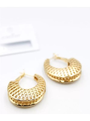 Telkari Halka Küpe - Altın