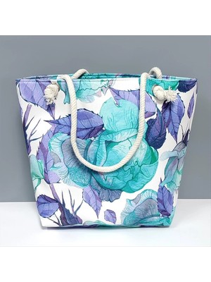 DS LLC Yaprak Desenli Plaj Çantası DLLSRSBJ34