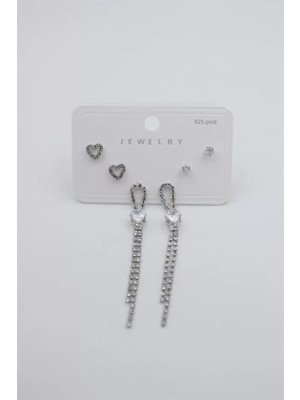 Çoklu Set Küpe - Gümüş