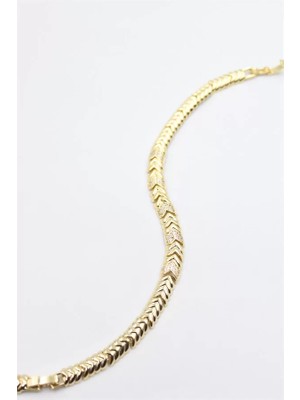 Taşlı Xuping Bileklik - Altın