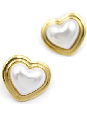 Inci Kalp Küpe - Altın