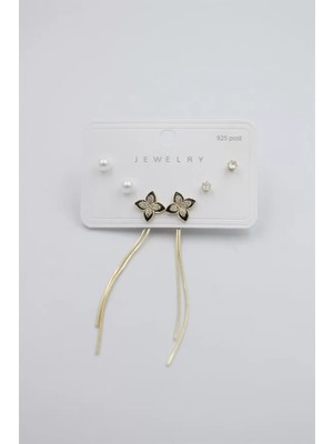 Çoklu Set Küpe - Altın