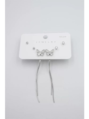 Çoklu Set Küpe - Gümüş