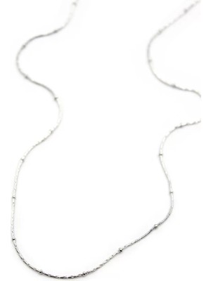 Boncuklu Zincir Kolye - Gümüş