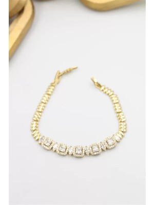 Taşlı Xuping Bileklik - Altın