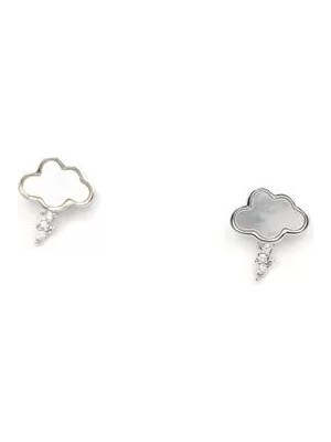 Gümüş Iğneli Bulut Küpe - Gümüş