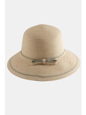 DS LLC Fiyonglu Hasır Şapka DLLSRSBJ34