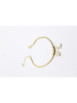 Ay Yıldız Charm Bileklik - Altın