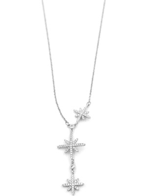 Kuzey Yıldızı Y Kolye - Gümüş