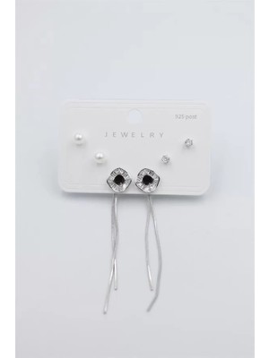 Çoklu Set Küpe - Gümüş