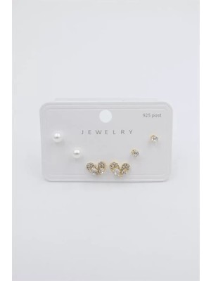 Çoklu Set Küpe - Altın