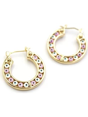 Halka Nazar Küpe - Altın