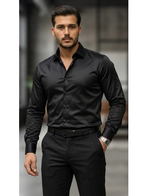 Beruflic Erkek Saten Klasik Gömlek