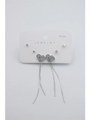 Çoklu Set Küpe - Gümüş